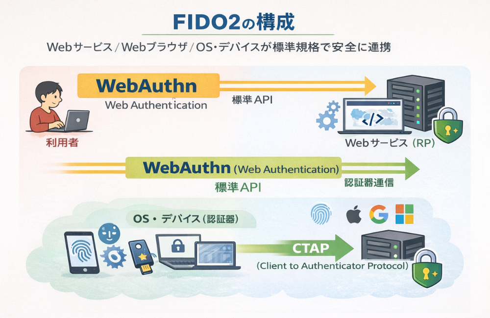 FIDO2の構成（WebAuthn / CTAP）